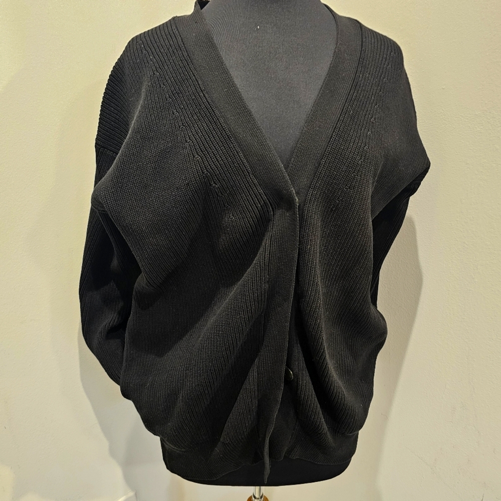 United Arrows Tokyo Black Knit Cardigan - Size L